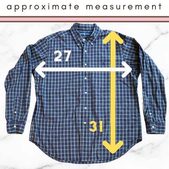 Vintage Ralph Lauren Button Down Shirt Mens XL Blue Green Plaid Flannel Cotton - Picture 5 of 5